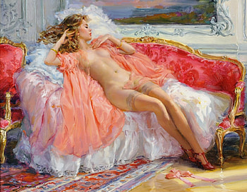 Muse, art, fantasy, painting, muze, girl, woman, beautiful, digital, pink, sensual HD wallpaper