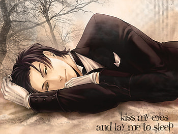 Restful Moment, rest, anime, time, kuroshitsuji, claude, hot, moment, faustus HD wallpaper