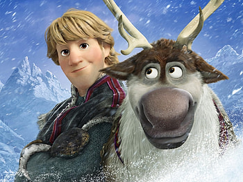 Frozen (I) (2013), blue, winter, white, man, cute, disney, reindeer, anime, fantasy, Frozen, snow, funny, kristoff HD wallpaper