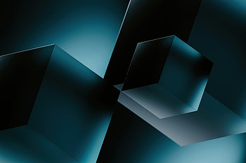 Glowing Blue Shapes , abstract, shapes, artist, artwork, digital-art HD wallpaper