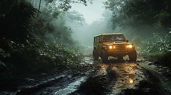 Rainbound OHV — Off‑Road Jungle, rain, OHV, SUV HD wallpaper