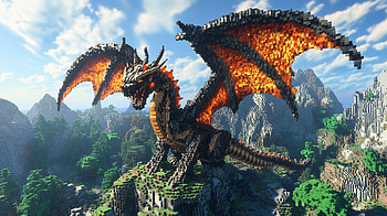 Minecraft Dragon : Epic Adventure Awaits, video game, Minecraft, dragon HD wallpaper