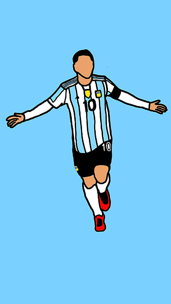 Messi Argentina, soccer, art, jersey, sleeve, drawing HD phone wallpaper