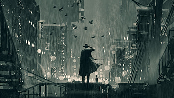 Catching The Night , alone, artist, artwork, digital-art HD wallpaper