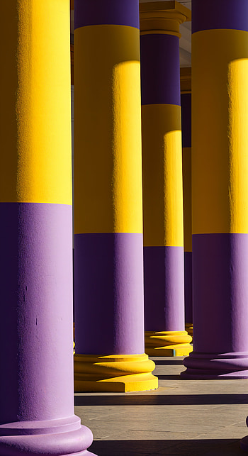 Vibrant Columns: A Stunning , architecture, colors, Abstract HD phone wallpaper