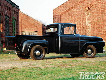Blue Oval Bomber, classic, black, 57, truck HD wallpaper
