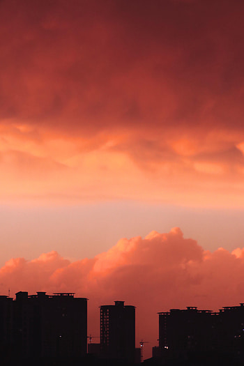 Cities, Sunset, Building, Silhouette, Skyscrapers HD phone wallpaper
