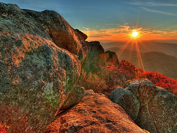 Sunset, other, nature, mountains HD wallpaper