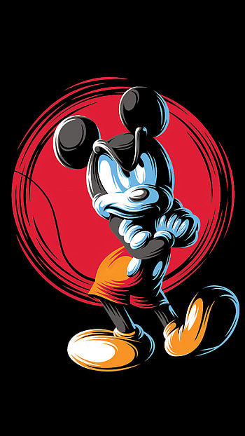 Minimalist art of Mickey Mouse, resolution, Suitable for Sony Xperia devices HD phone wallpaper