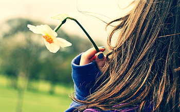 Flower, Hand, Miscellanea, Miscellaneous, Girl, Fingers HD wallpaper