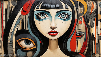 Expressive Emotion Art, emotions, portrait, woman, artistic, illustration HD wallpaper