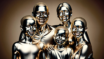 Radiant Family: A Stunning Ultra, Family, metal, portrait, Togetherness, artistic HD wallpaper