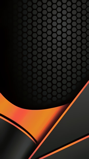 material design mesh, orange, tech, modern, texture, black, layers, pattern, gamer, , tint HD phone wallpaper