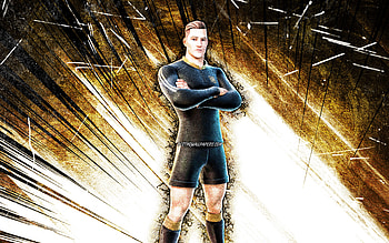 Midfield Master, grunge art, Fortnite Battle Royale, Fortnite characters, Midfield Master Skin, brown abstract rays, Fortnite, Midfield Master Fortnite HD wallpaper