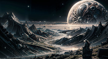 Alien Worlds: Abstract Space Landscape, Abstract, alien, landscape, space, alien world HD wallpaper