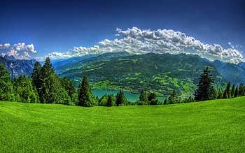 Landscape, Mountains, Clouds HD wallpaper