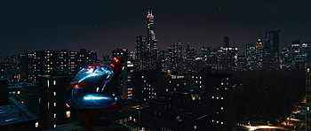 Spider_Man_Caption, night, New York, Peter Parker, spider man, video game, Spider-Man (PS4) HD wallpaper
