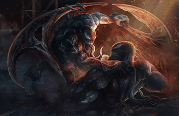 Venom Vs Riot, venom, superheroes, digital-art, artist, artwork, artstation HD wallpaper