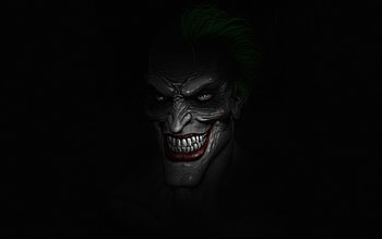 Laughing Joker, , fan art, supervillain, black backgrounds, creative, Joker , cartoon joker, Joker minimalism, Joker HD wallpaper