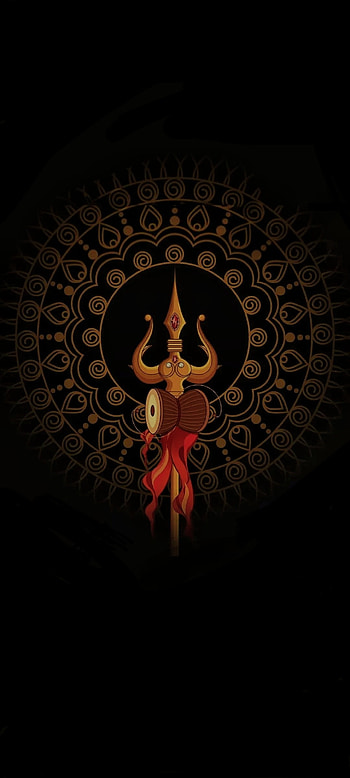 Shiva Trishul, symbol, art, god HD phone wallpaper