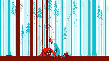 Deer Forest Illustration, deer, forest, illustration, artist, artwork, digital-art HD wallpaper
