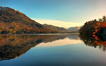 Nature, Trees, Mountains, Horizon, Lake HD wallpaper