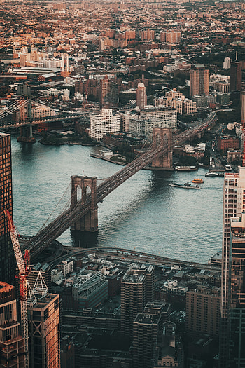 Cities, Rivers, Architecture, City, Building, View From Above, Bridge HD phone wallpaper