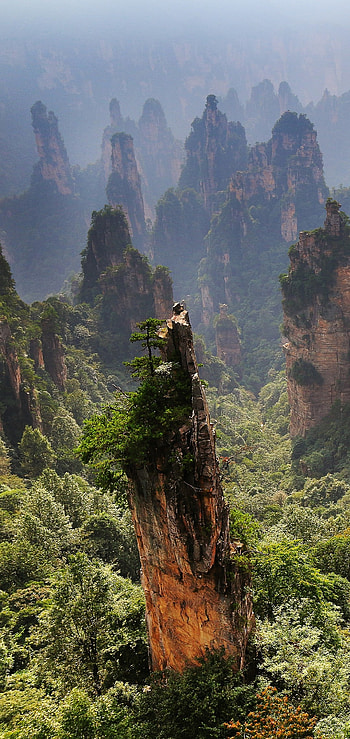 Zhangjiajie, Unique architecture, Arrows M05 Sumaran, Stunning design HD phone wallpaper