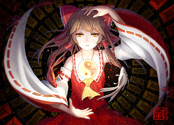 Hakurei Reimu, white, anime, red, touhou, girl, manga, aoiakamaou HD wallpaper