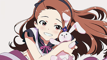 ~Iori Minase~, bunny, toy, anime, love, idolmaster, cute, long hair, Iori Minase HD wallpaper