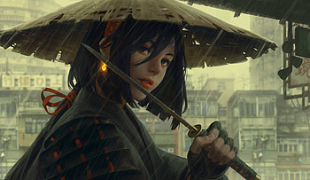 Ronin, Women Warrior, Fantasy, Dagger, Oriental, Woman Warrior HD wallpaper
