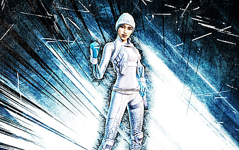 Frost Squad, grunge art, Fortnite Battle Royale, Fortnite characters, blue abstract rays, Frost Squad Skin, Fortnite, Frost Squad Fortnite HD wallpaper