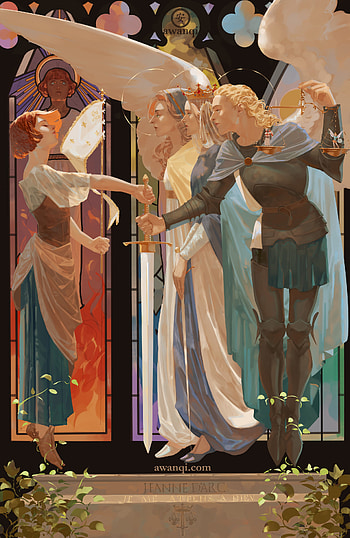 Joan of Arc, Saintly figure, Spiritual artwork, French heroine HD phone wallpaper
