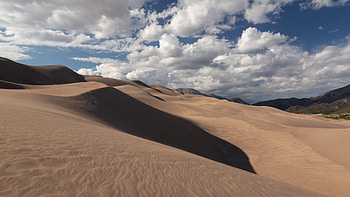 Great Sand Dunes National Park, nature, sand, dunes, dune, mountains, sky HD wallpaper