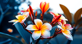 Plumeria Sunrise — Tropical Bloom, Frangipani HD wallpaper