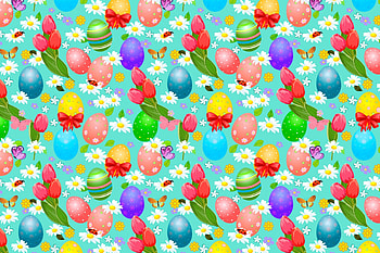Easter texture, blue, egg, colorful, white, paper, butterfly, flower, yellow, red, texture, easter, bow, pattern HD wallpaper