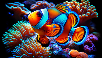 Vibrant Clownfish: A Stunning Ultra, clownfish, coral, marine life, underwater, vibrant colors HD wallpaper