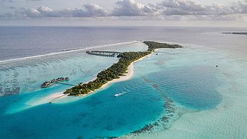 Nature, Sky, View From Above, Horizon, Ocean, Island, Maldives HD wallpaper