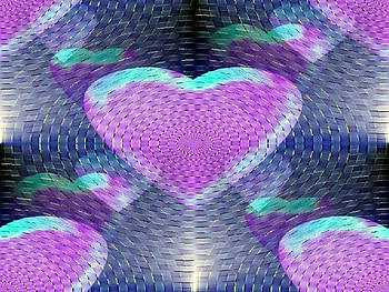 PURPLE HEARTS, texture, lavander, teal, blues HD wallpaper
