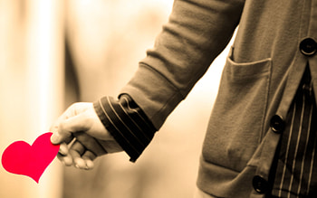 I give you my heart, people, heart, love, man HD wallpaper
