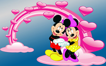 Minnie Mouse, Mickey and Minnie, Love HD wallpaper
