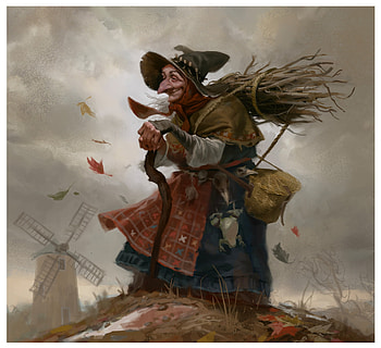 Witch, remi jacquot, halloween, old, fantasy, art, dark HD wallpaper