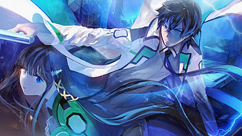 Shiba Miyuki & Shiba Tatsu, blue, cute, long hair, beauty, short hair, sweet, white, art, man, brothers, girl, beautiful, black hair, purple, anime, pretty, lovely HD wallpaper