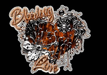 Bleeding Heart, flowers, toffee coloured heart, bleeding love, on black HD wallpaper