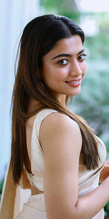 Rashmika mandanna, face, lip HD phone wallpaper