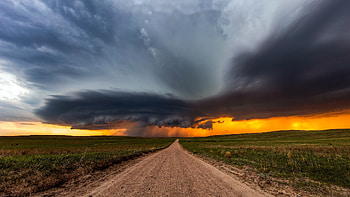 Dirt Road, Storm, , Cloud, Landscape HD wallpaper
