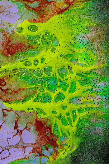 Abstract, Divorces, Multicolored, Motley, Paint, Liquid, Stains, Spots, Fluid Art, Tinsel, Sequins HD phone wallpaper
