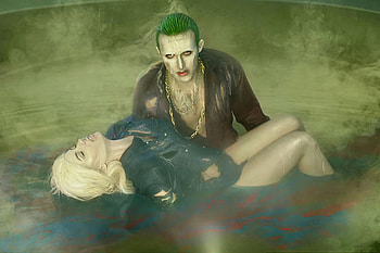 Joker Saving Harley Life, joker, superheroes, supervillain, cosplay HD wallpaper