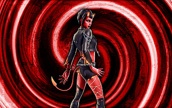 Malice, red grunge background, Fortnite, vortex, Fortnite characters, Malice Skin, Fortnite Battle Royale, Malice Fortnite HD wallpaper