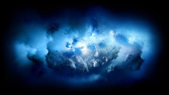 Dark, blue and white clouds HD wallpaper